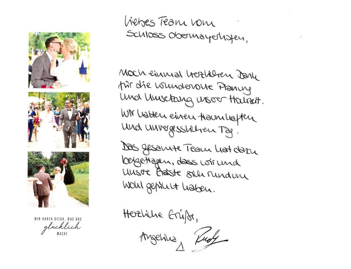 Feedback von Angelika und Rudy