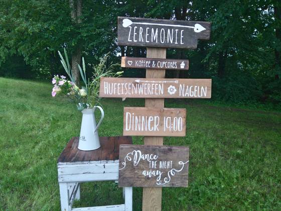 signpost for your wedding